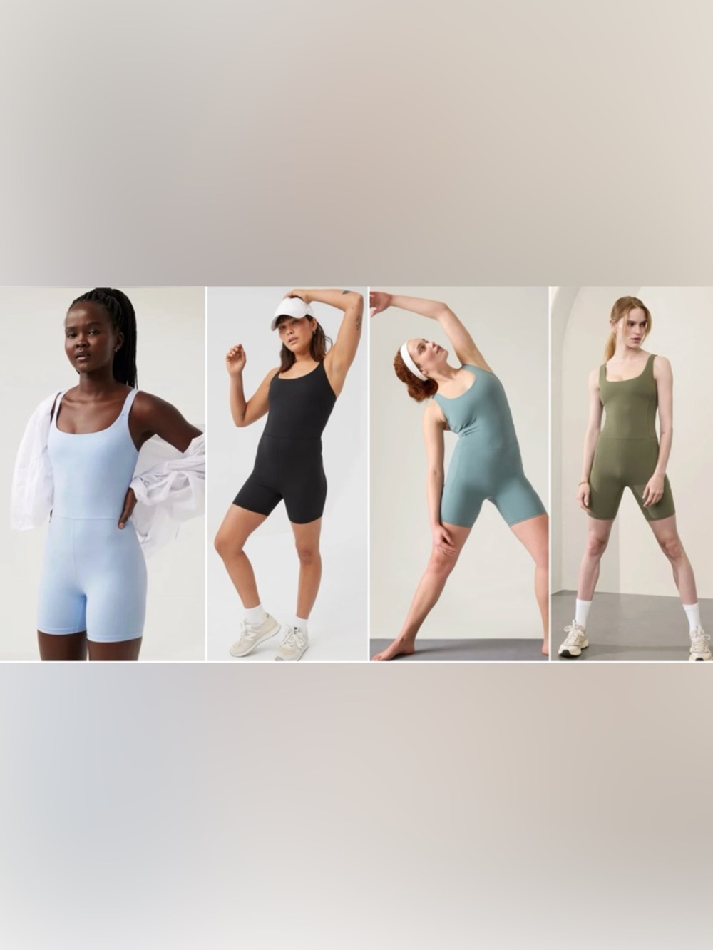 NOT FOR SALE!! 4 set bodysuits - athleta (2) , offline by arrow (2) NWOT all XS